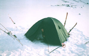 Ольга в палатке